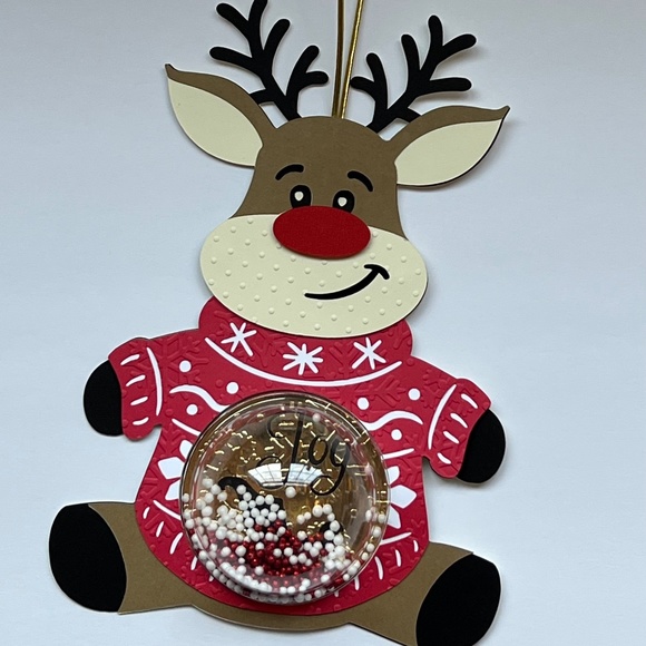- Rudolph Deer Christmas Ornament Dome l Holiday Party… - Picture 1 of 1